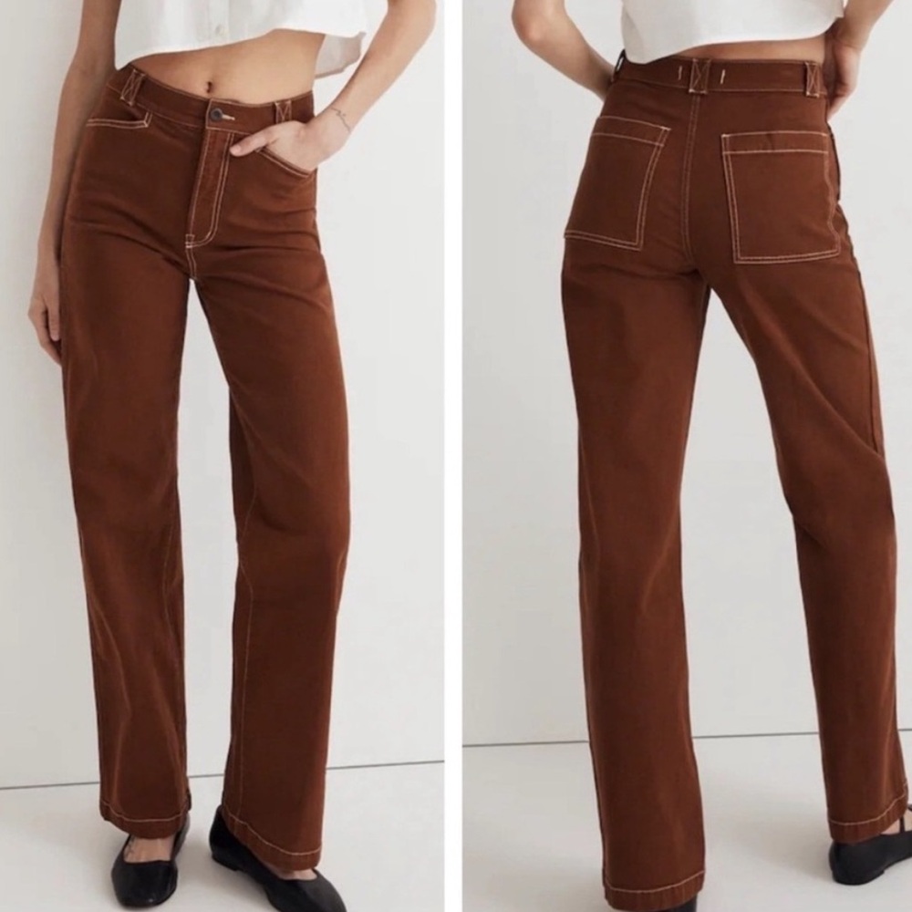 Madewell Women's Straight Leg Jeans in Rich Brown